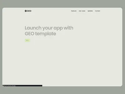 GEO Framer template framer template website