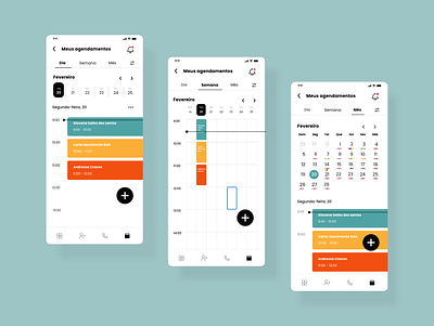Scheduling interface app ui ux