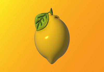 3d lemon 3d citrus limon icon lemon trend web yellow