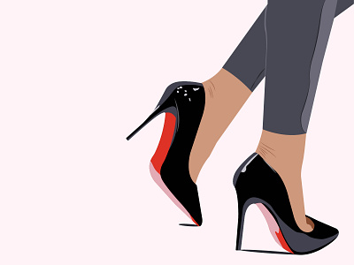 Black glamor high heel fashion shoes adobeillustrator beauty design elegant glamour graphic design graphicdesign heel illustration lady object shoes vector woman