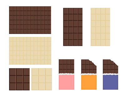 Chocolate bars set bar chocolate chocolate bars set decoration design food graphic design icon illustration modern print sweet trend