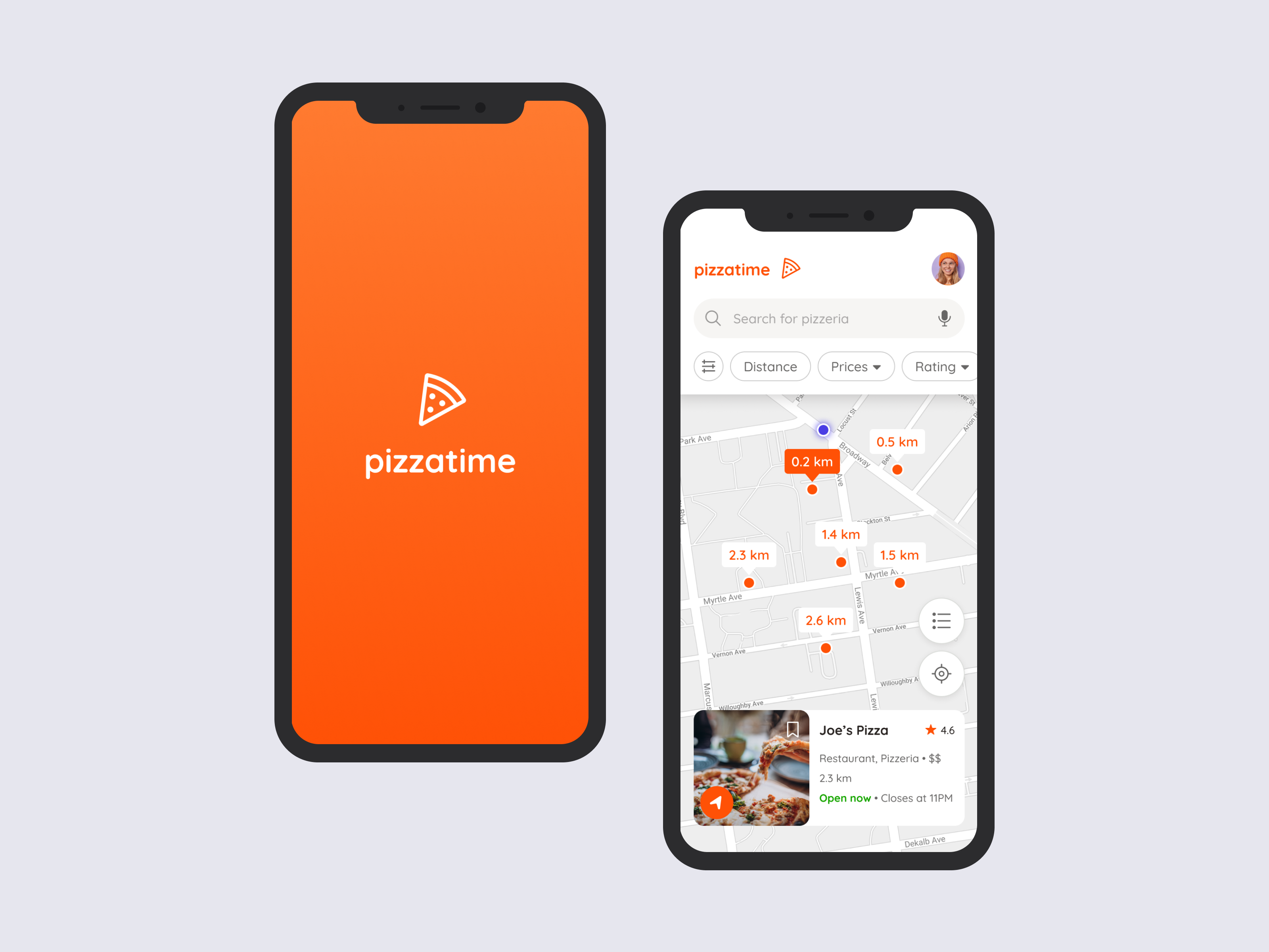 Map daily ui dailyui map pizza ui design