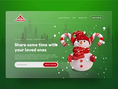 Christmas Gifting Glassmorphic UI Design animation design graphic design illustration motion graphics ui ui design ui motion ux ux animation vector web animation website