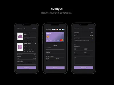 #DailyUI #002 #Checkout animation app checkout creditcardcheckout dailyui ecommerce figma hm mobile ui ux