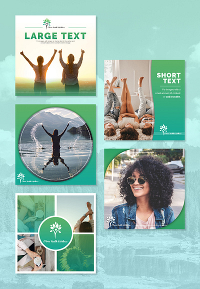 iThrive Health & Wellness Social Media Post Templates ads branding graphic design social media