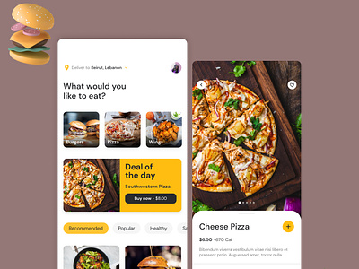 Food Delivery Application app delivery design figma food ui