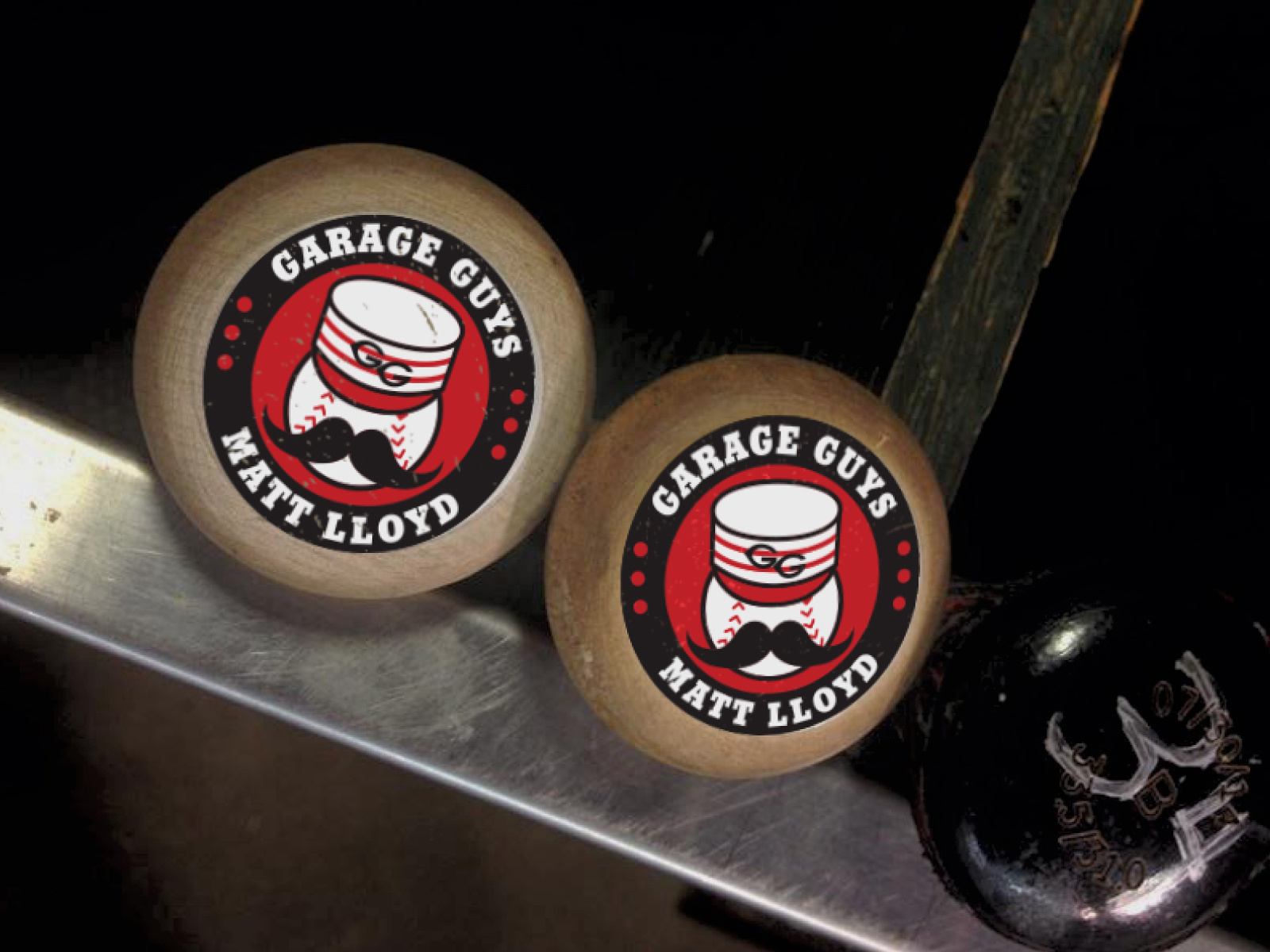 Custom Baseball Bat Knob Stickers by Robyn Alford on Dribbble