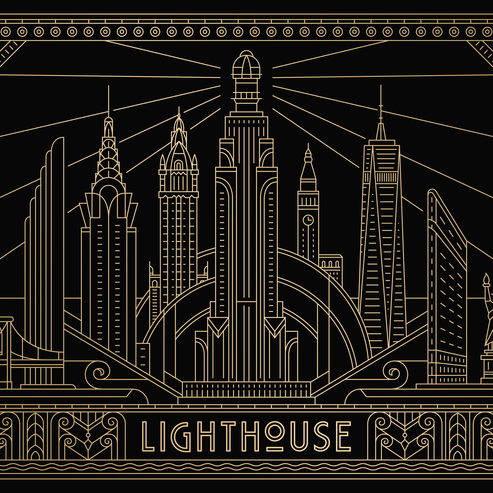 LightHouse - Art Deco NY illustration by Dusan Sol on Dribbble
