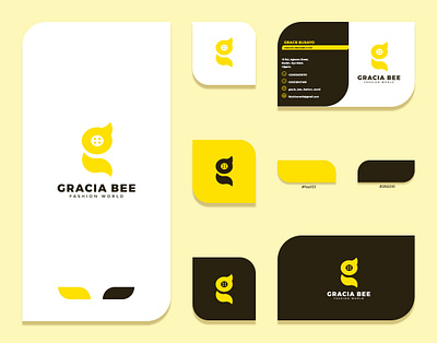 Brand Identity for 'Gracia Bee Fashion World Brand' branding design graphic design illustration logo typography