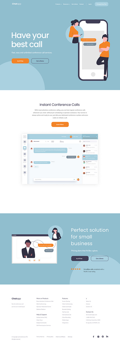 DailyUi 003 landing Page chatapp dailyui figma ill illustration landingpage logo ui webdesign