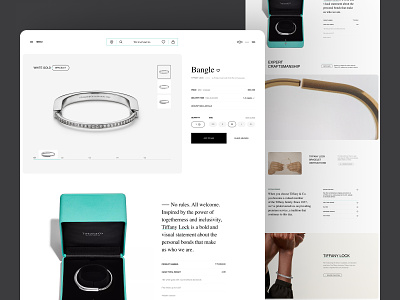 Tiffany & Co Website - Product Page branding concept design ecommerce figma prototype interface jewery mobile product page tiffany ui user experience ux web web design web interaction website