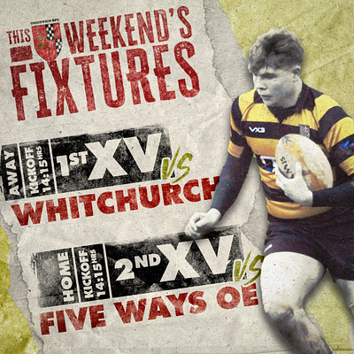 SM graphic for the Droitwich Rugby Club content creation design graphic design illustration social media