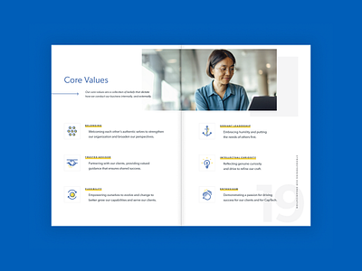 Core Values Icons anchor branding business icons core values flexibility handshake icons