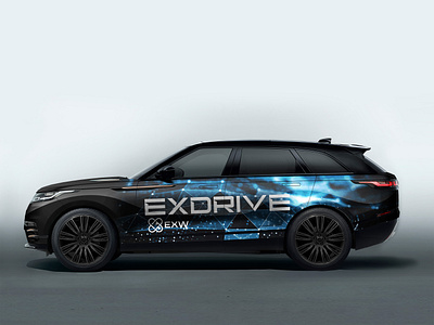EXW Range Rover Velar automotive car wrap graphic design livery range rover wrap wrap design