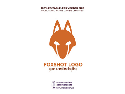 Foxshot logo simple animal branding cute design fox graphic design illustration kids logo modern logo orange simple ui vector