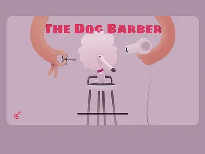 The Dog Barber 2d 2d animation animation bones cartoon design ui vector