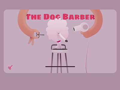 The Dog Barber 2d 2d animation animation bones cartoon design ui vector
