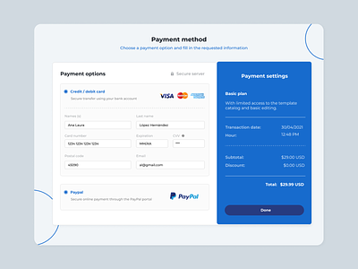 Payment method colorful payment payment method payment screen payment settings ui ui design user experience ux ux design web design