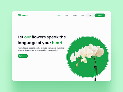 SFlowers Store Landing Page Design branding landing page landingpage ui uidesign uiuxdesign ux uxdesign