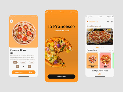 la Francesco- A pizza shop in Rome, Italy app design dailyui design graphic design mobile pizza ui ux