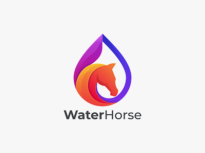 Water Horse app branding design graphic design horse coloring icon illustration logo ui ux vector water coloring water horse coloring
