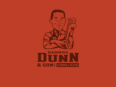 George Dunn & Son dunn handy man handyman logo plumber plumber illustration plumber logo plumbing plumbing character plumbing logo wrench wrench logo