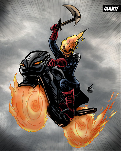 Ghost Rider (Alejandra Jones) - Marvel Comics artist artwork character illustration comic artist comic style cover art cover design design drawing graphic design illustration illustrator