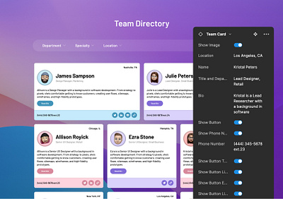 Exploring a Team Card Component for Figma card component properties directory layout figma card figma card component figma directory layout figma people cards figma team cards responsive card layout responsive team cards team card layout team directory layout