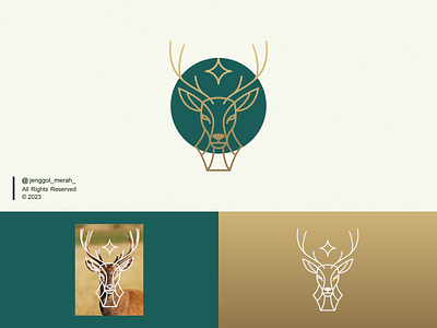 DeerHead Logo Design animal brand branding deer design hart icon identity inspirations logo luxury mark moose nature stag star stars symbol vector wild