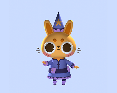 Bunny character 3d blender character cute design
