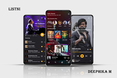 LISTNI - Music Player APP app branding design graphic design logo typography ui ux