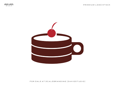 Coffee Cake Logo 3d animation app art branding design flat illustration logo ui