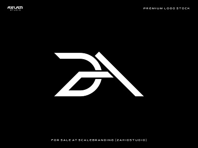 DA Logo 3d animation app art branding design flat illustration logo ui