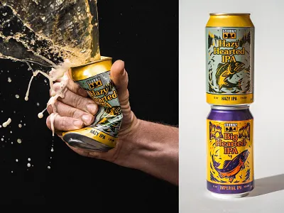 Bell's - Hearted Family beer branding brewery can craft beer design drink fish graphic design illustration michigan nature outdoors packaging print trout vector