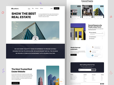 Real Estate Landing Page apartement architecture building buildingproperty landing page properties property property management property website real estate website realestate realtor ui ui design web web design website website design