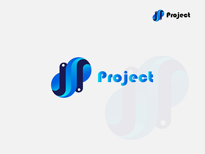 Project branding 3d modern abstract letter logo design logo business