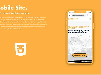 Mobile Site Design & Dev branding design digital identity dribbble elementor pro featured front end graphic design ui web design wordpress