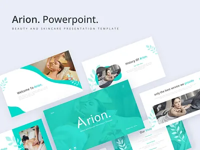 Arion PowerPoint arion corporate cosmetic elegant feminine google slides keynote minimalist modern powerpoint presentation salon simple skincare spa template