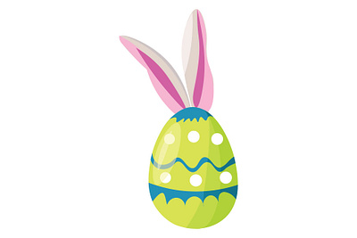 Egg with Bunny Ear adobe illustrator colorful cute design easter egg graphic design illustration