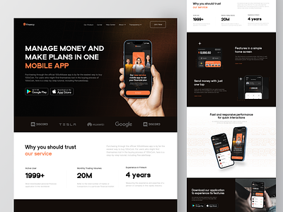 Financy - Finance & Banking Website banking business cash clean digital banking finance financial fintech landing page money payment transaction ui ui design ux wallet web web design website website design