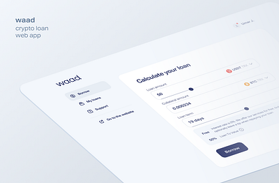 Waad Crypto Loans app banking website