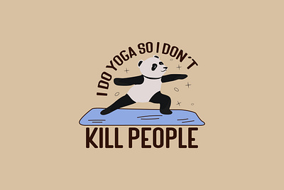 Funny Panda yoga t-shirt | yoga t-shirt best t shirt branding classic creative custom custom t shirt design expert funny panda funny yoga illustration kill people logo namaste new shirt typography vector yoga
