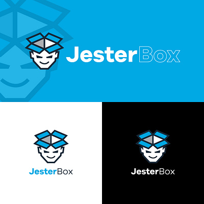 Frank Gift Box logo for - Jester Box box logo design evil box evil smile logo mind box