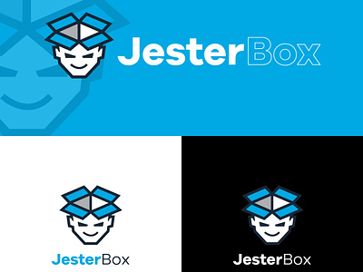 Frank Gift Box logo for - Jester Box box logo design evil box evil smile logo mind box