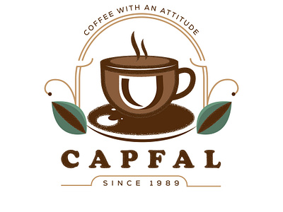 "CAPFAL" Logo Design brandidentity coffeelover coffeeshop delicious design foodie logodesign minimalist modern smallbusiness trendy unique