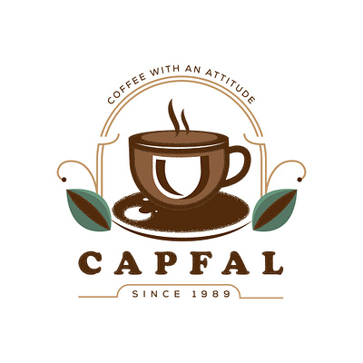 "CAPFAL" Logo Design brandidentity coffeelover coffeeshop delicious design foodie logodesign minimalist modern smallbusiness trendy unique
