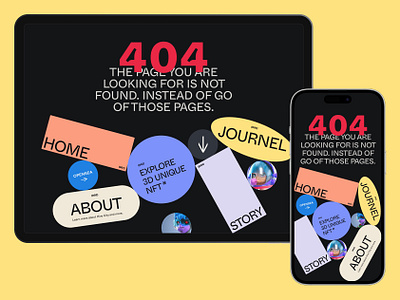 404 | Page Not Found 404 404 error 404page clean colorful design error error page experimental landing page minimal tm22b ui uiux web web design website