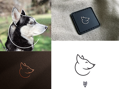 Dog Logo Design app branding design dog flat golden ratio graphic design grid logo icon illustration line art logo ui vector