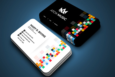 Visiting Card Design - Atox Music branding business card card design desgin music uv card visiting card