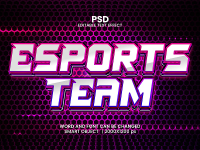 Esports Team 3D Editable Photoshop Text Effect Template download link esports logo game logo game title gaming logo gaming text effect team